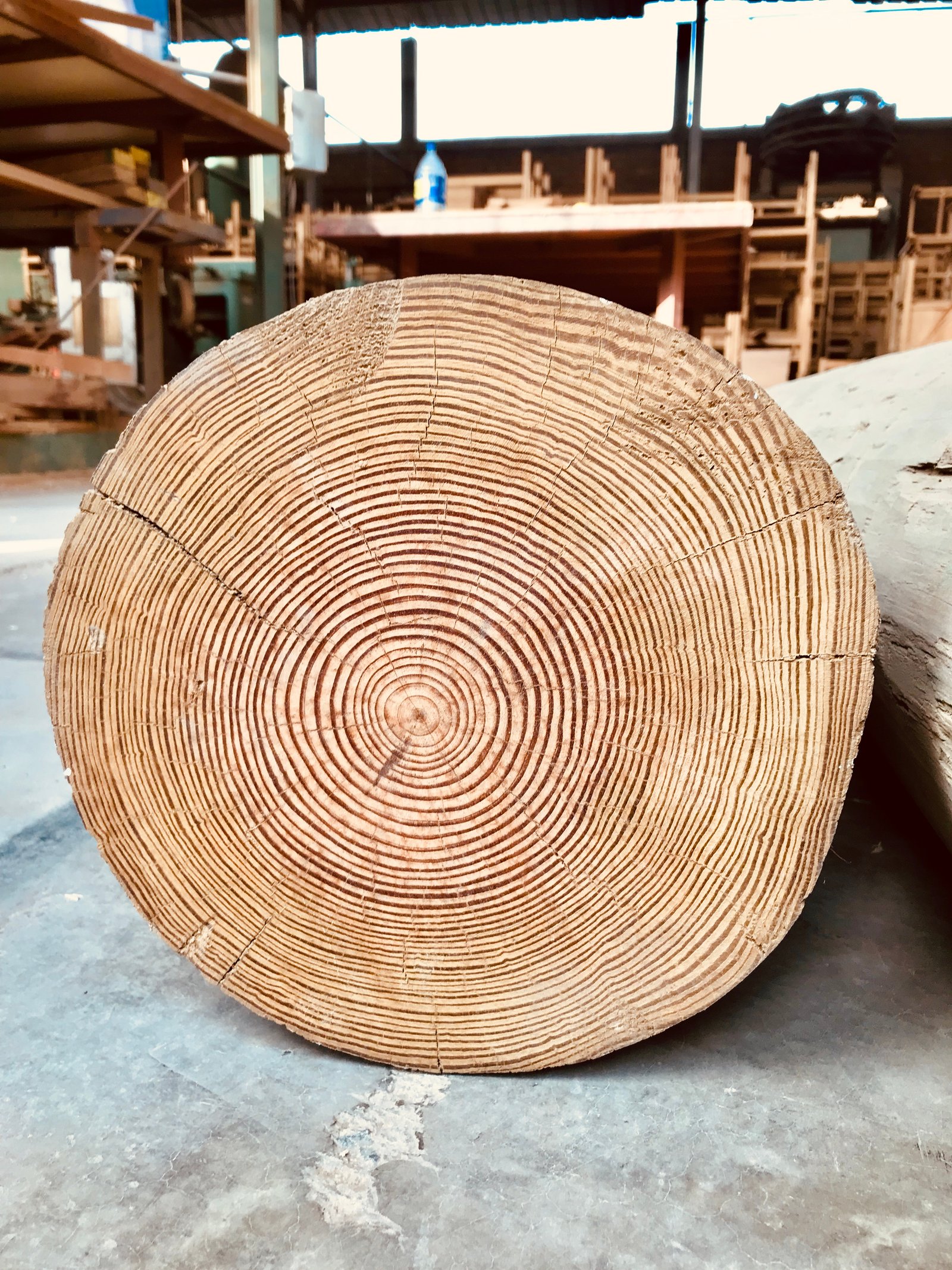 Postes de madera torneados : Poste pino Nacional tratado y torneado, Ø18cm