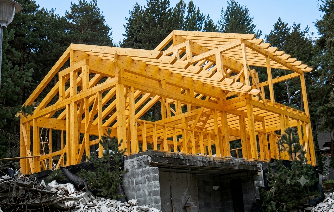 Componentes estructurales para viviendas de madera Postes Wise